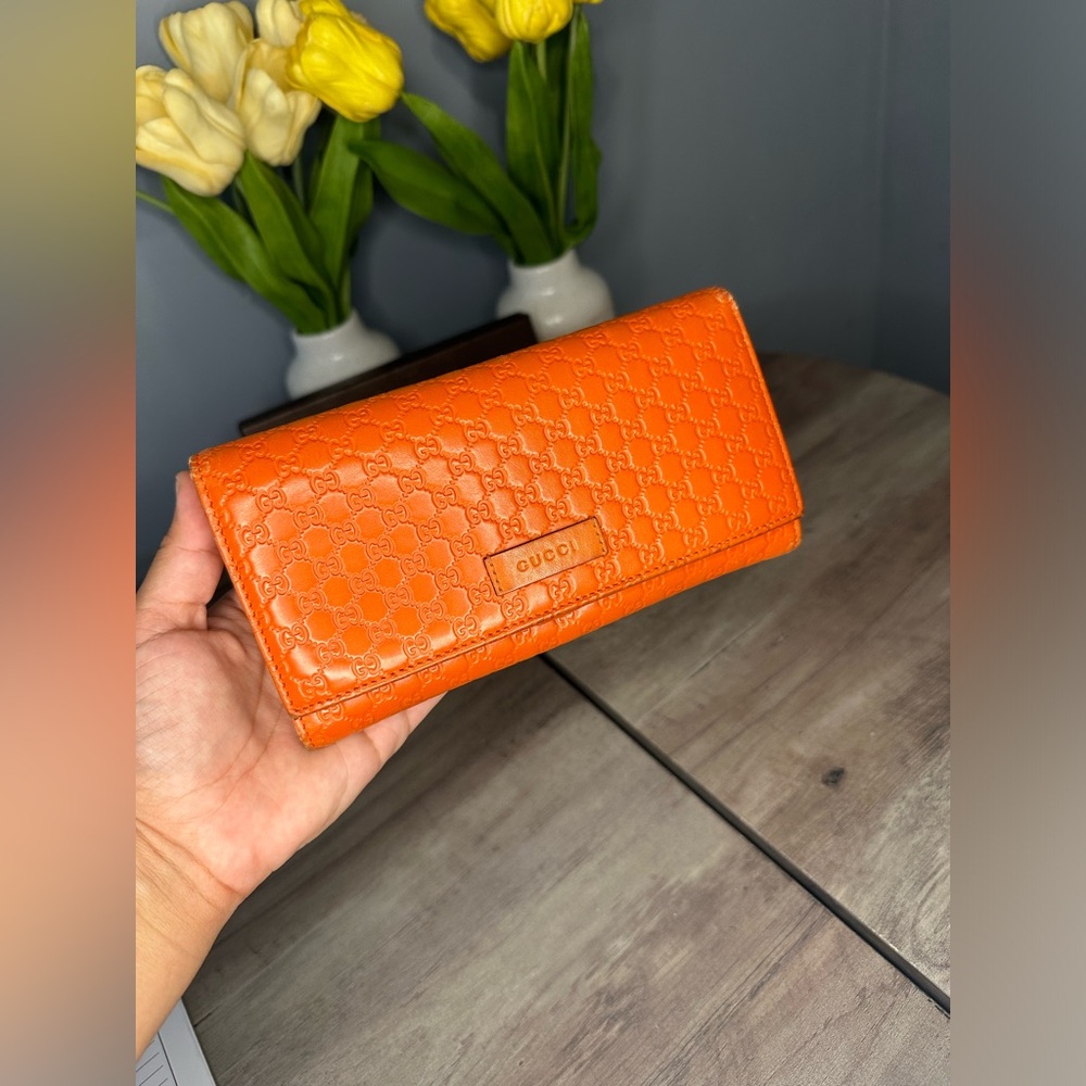 Gucci Guccissima Long Wallet - orange - Picture 2 of 13